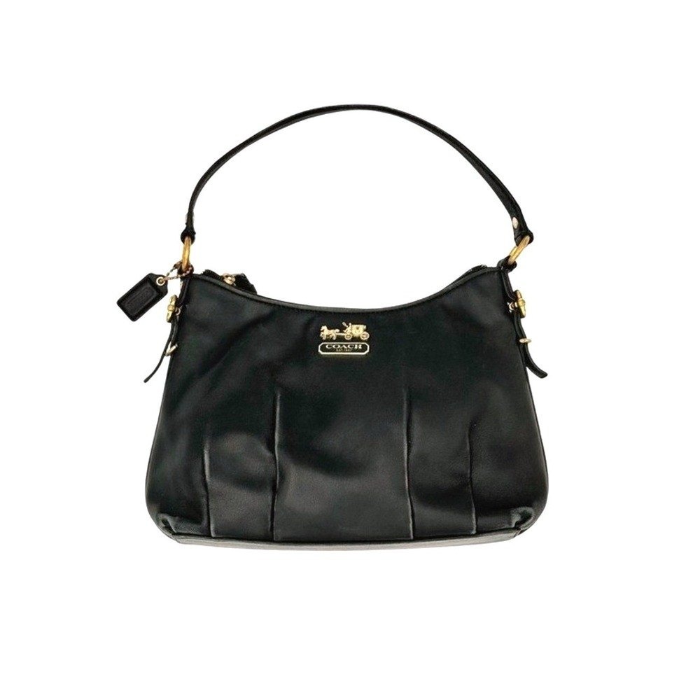 Coach Madison 6121 Small Satchel Black Leather Shoulder Bag Vintage USA